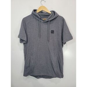 Under Armour Mens Grey Short Sleeve Hoodie Sweatshirt Pullover Athleisure XL